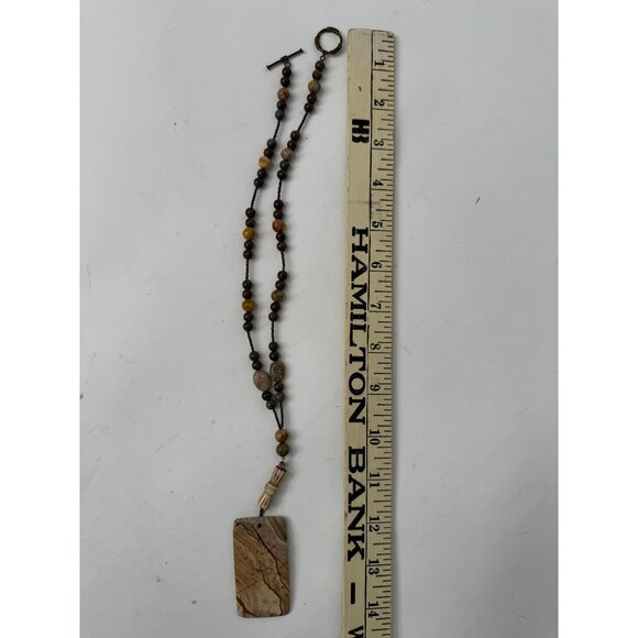 Picture Jasper Pendant Necklace With Unakite & Polychrome Jasper Beads Healing S - Picture 3 of 16